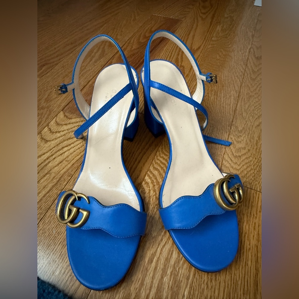 Gucci marmont block heel